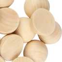 60 PCS 2 Inch Half Wood Balls, Split Wood Balls, Half Wooden Spheres, Half Round Balls, Suitable for Painting, Glass, Various Materials, DIY Jewelry Accessories and Craft Supplies, by GNIEMCKIN.