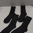 Yomandamor Mens Diabetic Over The Calf Socks,4 Pack Size 10-13 (Black)