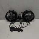 Car Seat Fans for Backseat Kids,Dual Head White USB Powered Car Backseat Fan for Car Rear Seat Baby Kids(No Battery)