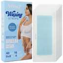 Wax Strips Hair Removal for Women: Natural Home & Travel Brazilian Body Waxing Strip for Bikini Armpit Leg - Vegan & Sensitive Skin Friendly, 35 Ct With Wipes