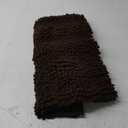 Yimobra Bathroom Rug Mat, Non Slip and Super Absorbent Bath Mat, Machine Washable Quick Dry, Ultra Plush Chenille Shower Rugs for Bathroom Floor Sink Tub and Shower Outside, Brown, 24 x 17