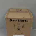 25 Lbs Stainless Steel Dog Food Storage Container with Airtight Wooden Lid & Ceramic Bone Handle, Large Metal Dog Food Bin for Dogs & Cats, Keep Fresh, Easy to Clean