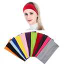 Yeshan Pack of 12 Wide 5 Inch Wicking Stretchy Athletic Bandana Headbands/Head wrap/Yoga Headband/Head Scarf/Best Looking Hairband for Sports or Fashion,Candy Colors in Wide No3 12PCS
