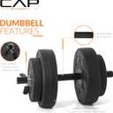 CAP Barbell 40-Pound Adjustable Cement Dumbbell Set Versatile Weights for Home Gym Excellence
