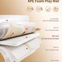 Baby Play Mat, 0.8”Thickened XPE Foam Play Mat, 71 x 59” Floor Mat with Foldable & Reversible Design, Waterproof PlayMats/Playmat for Babies,Baby Playpen, Infants, Kids, Indoor& Outdoor