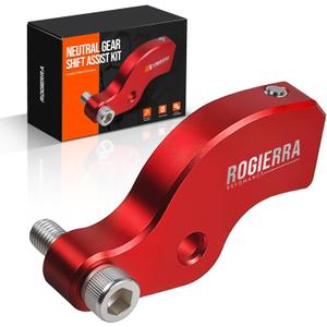 Rogierra Neutral Gear Shift Assist Kit - CNC M8 EZ Shift Lever Compatible with 2018-2025 Touring (Electra Glide/ Road Glide/ Tri Glide) & Softail (Fat Boy 114) Motorcycles - Easy Neutral Finder Red