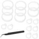 Cabilock 1set Reusable Silicone Sealing for Water Bottles Gaskets for Insulated Containers Easy to Clean Dishwasher Safe Replacement Parts for Secure Sealing