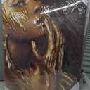 daktenn Canvas Wall Art African American Women Wall Decor Black Woman Yellow Hair Beauty Abstract Painting Canvas Prints Living Room Bedroom Bathroom Home Decoration African Wall Art,18x24 Inches (A-Gilded Bloom)