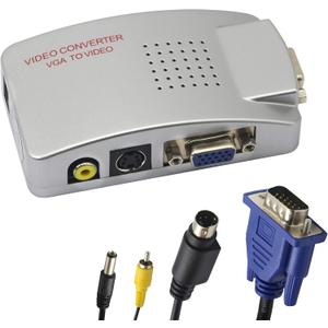 GINTOOYUN VGA to RCA Adapter,Composite VGA to Video,S-Video Converter,for HDTV, Monitors, Laptop, Desktop, PC.