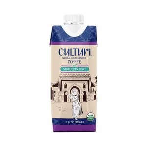 Culturi Coffee | Moroccan Spice | North African Influenced, Low Calorie, Authentic Flavored North African Coffee; 11oz Can (12 Count) BB 1/22/26