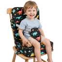 Toddler Booster Seat with Backrest, 3.6-Inch Cushion & Straps