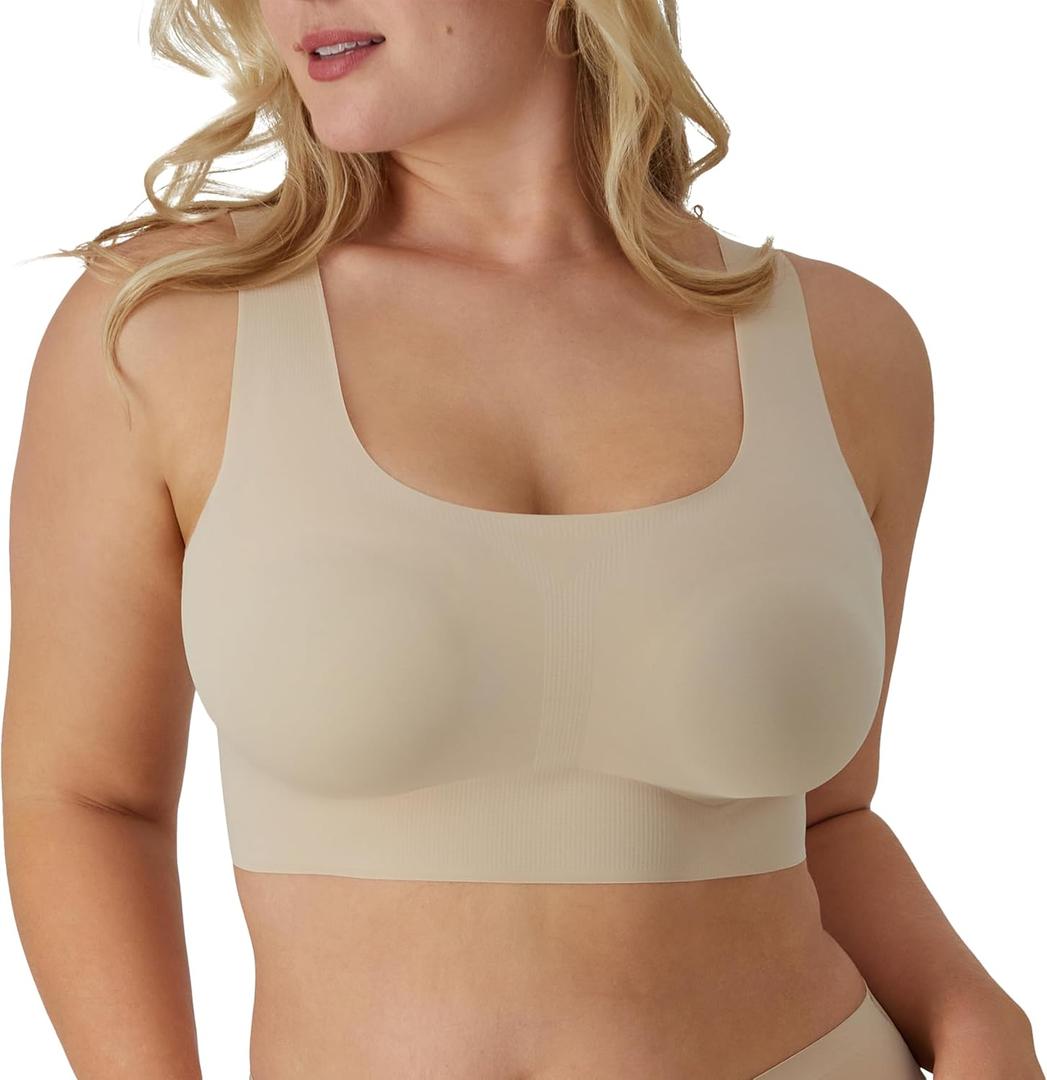 Bali Women's Comfort Revolution Easylite Wireless T-Shirt Bra, Pullover Wirefree T-Shirt Bra (XX-Large, Nude)