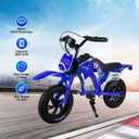 Kids Motorcycle,C6 Kids Electric Dirt Bike,12-inch 160W brushless Motor,3-Speed LCD Display,10 MPH Top Speed,LED Brushless Controller + Moto Sound, 8 Miles Range,Blue