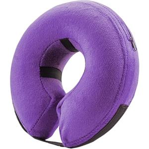 BENCMATE Inflatable Dog Cone Collar Alternative, Soft Dog Cone for Small Medium Large Dogs and Cats, Neck Recovery ECollar Donut Collar After Surgery (Medium+, Purple)