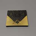 Funly mee Small Antique Trinket Dish Vintage Gold Metal Jewelry Tray, Ring Holder-5.3 x 3.5 x 1.2 inches