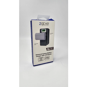 ZGEAR - Universal Camera Battery Charger W/LCD Charge Display ZGEAR - Universal Camera Battery Charger W/LCD Charge Display