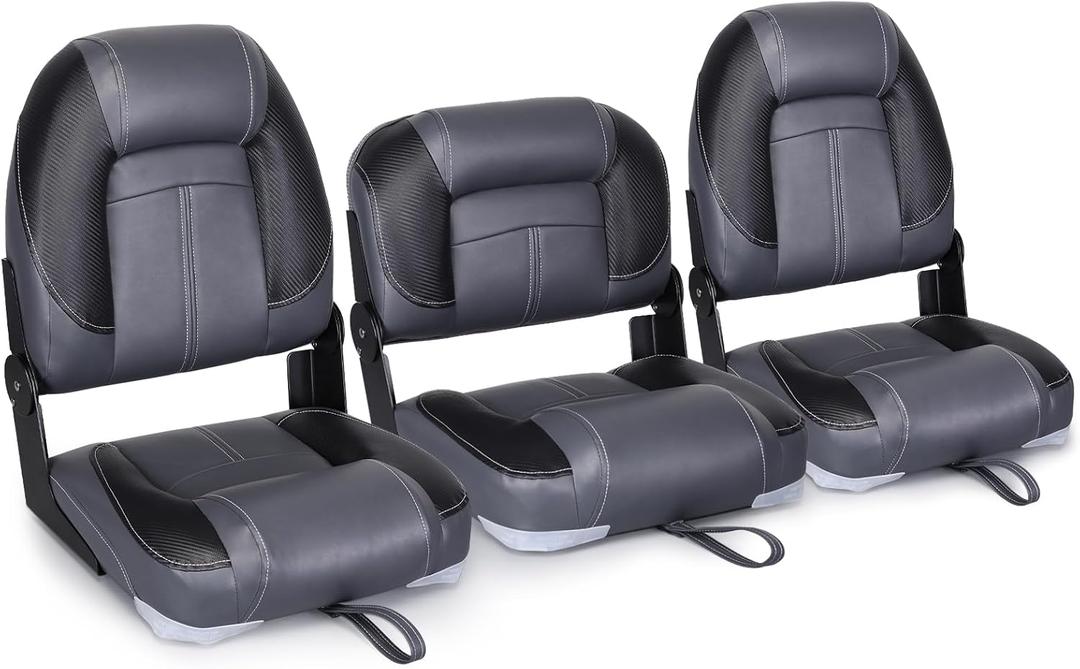 Leader Accessories 50" Bass Boat Seats Folding Fishing Boat Seat