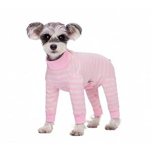 Dog Striped Recovery Suit, Puppy After Surgery Onesie for Female Male Dogs, Dogs Cats Long Sleeve Pajamas Bodysuit, Surgery Abdominal Wound Bandages Clothes, Dog Pant for Shedding Skin Disease XL