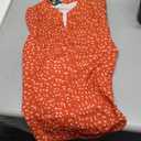 Blooming Jelly Women's Dressy Casual Blouses Business Work Tops Long Sleeve V Neck Pleated Shirts 2025 Fall Outfits (Large, Orange Red Floral)