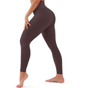 Laite Hebe Leggings for Women - High Waisted Full Length Buttery Soft Yoga Pants for Workout Athletic Daily (Small-Medium, 03-brown)