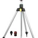 Eden 11530 Multi-Pattern Turbo Gear Drive Metal Tripod Sprinkler Plus Misting System w/Quick Connect Starter Kit, 360 Degree Coverage