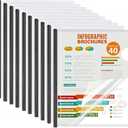 40 Pack Report Covers with Sliding Bar - Clear Plastic Presentation Folders for A4 & Letter Size Paper, 70 Sheet Capacity File Document Binder for School, Office, Resume & Business Use