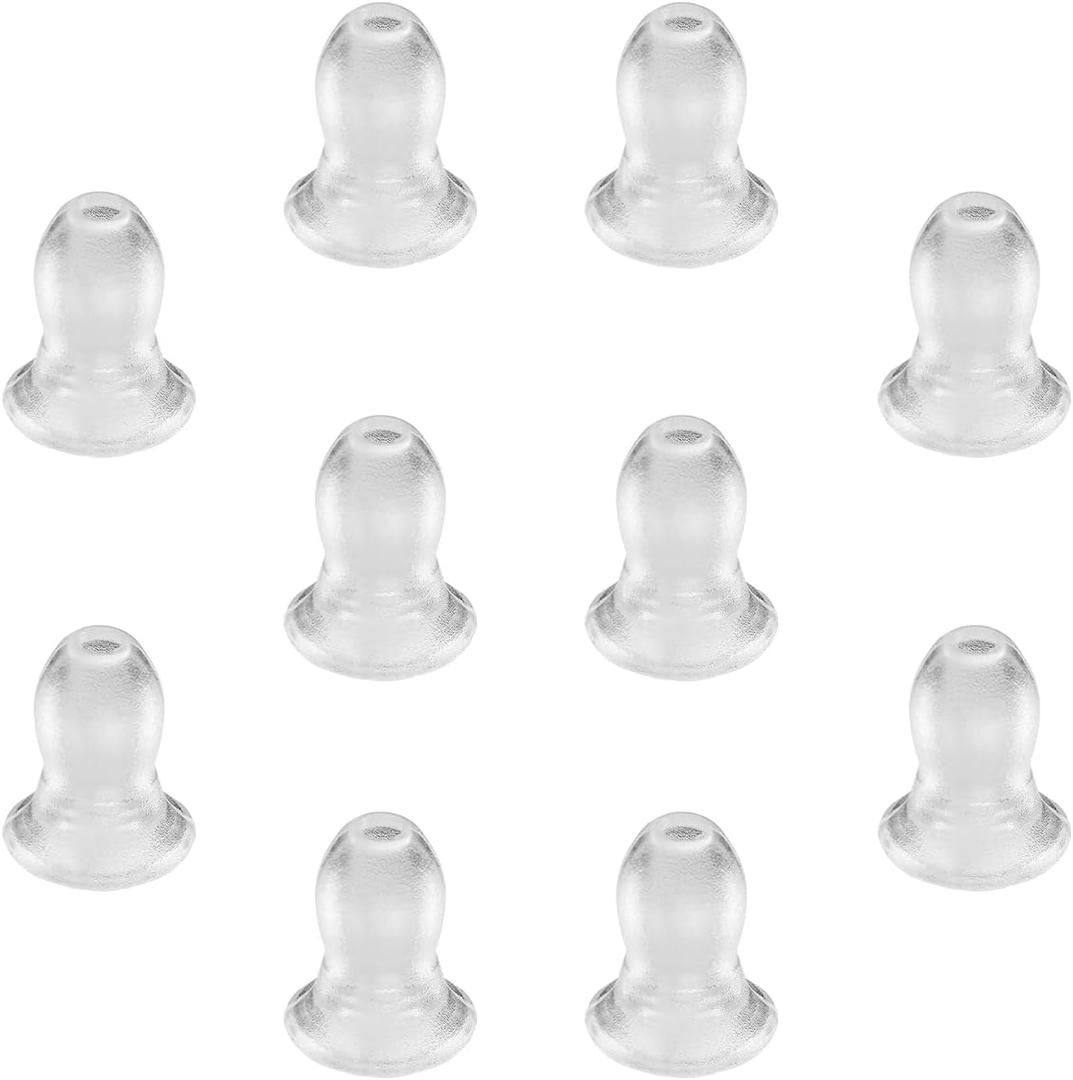 Replacement Mushroom Earbud for Motorola Kenwood Two Way Radio Coil Tube Audio Kits/Transparent Acoustic Tube Earpieces (Nipple Tips)