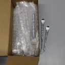 Amyhill 36 Pcs Glitter New Year Glass Crystal Teardrop Ornaments Different Size Raindrop Hanging Ornament Clear Glass Drop Chandelier Pendant Crystal with Rope for Winter Party Centerpieces Decoration