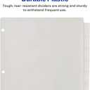 Avery Durable Plastic 8-Tab Insertable Big Tab Dividers for 3 Ring Binders, Clear, 1 Set (11836)