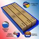 Akro-Mils 30174 Plastic Shelf Bins, Heavy Duty Storage Bins for Garage, Closet, and Drawer Organization, 24-Inch x 11-Inch x 4-Inch, Blue, 6-Pack