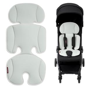Momcozy Stroller Cooling Pad | Universal Soft Cooler Pad, Breathable & Adjustable Car Seat Liner | Detachable 2-Piece Cooling Cushion | Fits Strollers, Car Seat, High Chair, Bassinet, Swing (Light Grey)