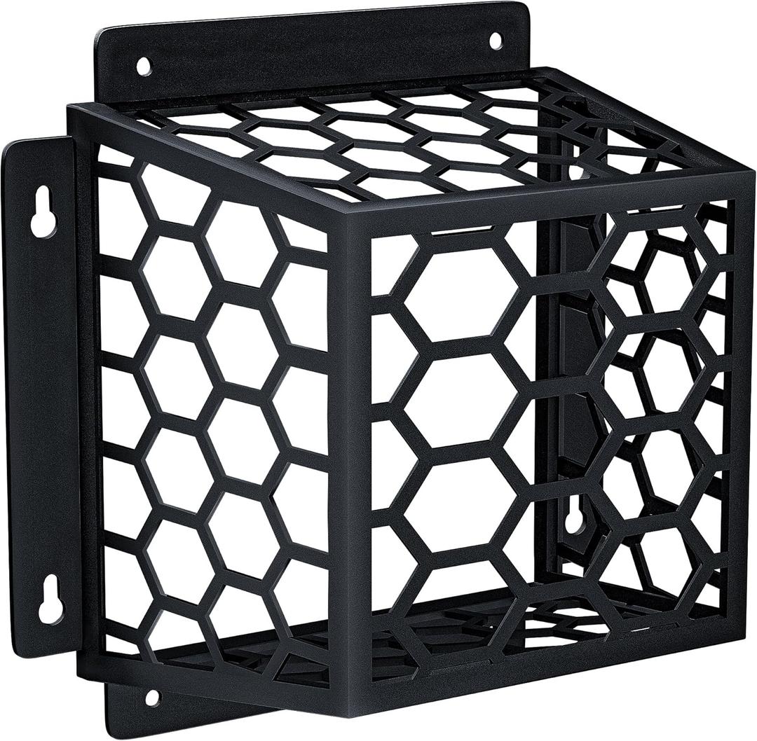 Dryer Vent Bird Guard Cover Outside, Universal 3" to 4" Outdoor Vent Protector for Bathroom, Kitchen & Dryer Exhaust, Heavy-Duty Rustproof Galvanized Steel Animal Guard for House (7"Lx7"Wx5"H, Black-1PCS)