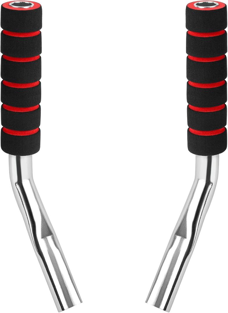 2 Pcs Wheelchair Brake Lever Extenders, 5 Inch Anti-Slip Brake Extension Handles for Wheelchair Wheel Lock Grips, Transport Chair, Power Chair Accessories (Silver)