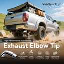 Elbow Exhaust Tip, 4 Inch Chrome Diesel Exhaust Tip with a Clamp, 4 to 5 Inch Exhaust Elbow Tip for Pick-up trucks