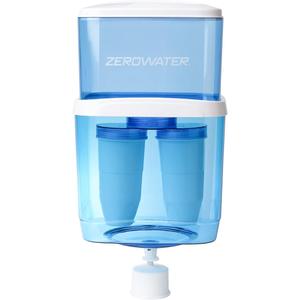 ZeroWater ZJ-004S, Refillable Filtered Water Cooler Jug, 5 Gallon Capacity, NSF Certified to Reduce Lead, Other Heavy Metals and PFOA/PFOS, Blue