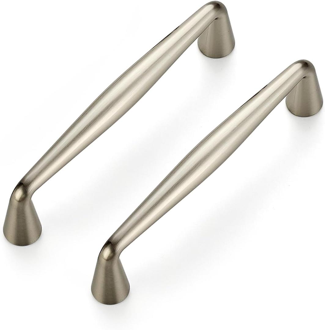 Ravinte 10 Pack 3-3/4 Inch Brushed Nickel Kitchen Cabinet Handles Solid Zinc Alloy Cabinet Pulls Cupboard Hardware Drawer Handles