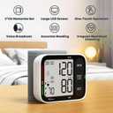 KIKEANG Blood Pressure Cuff Wrist, Universal Bp Cuff(5.3-8.4in) Large LCD Display 2 Users Total 240 Memories, 2 AAA Batteries & Carrying Case Included