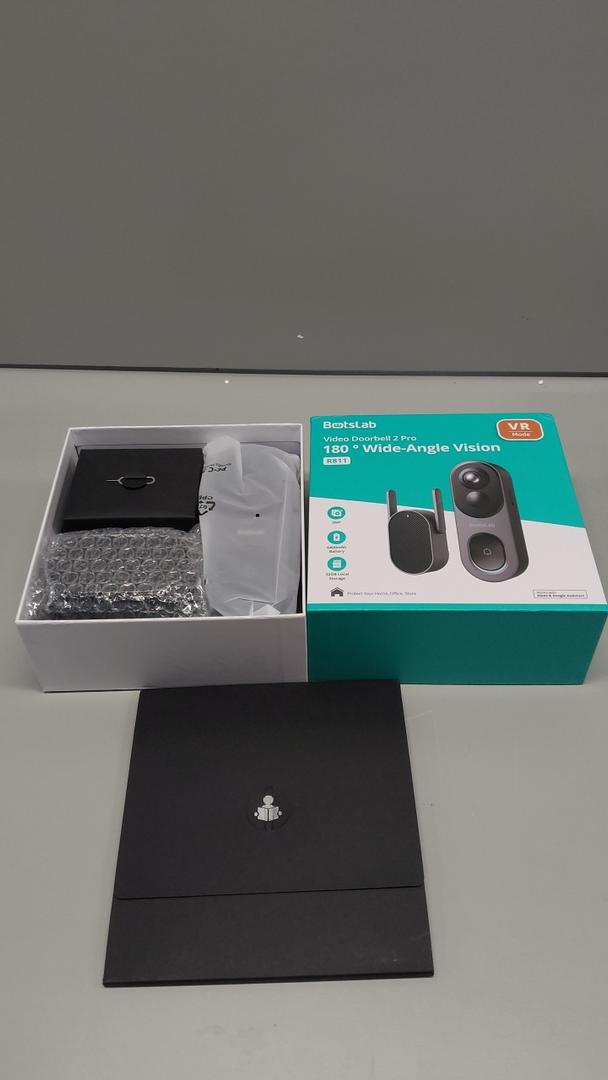 BOTSLAB Pro 2 Wireless Video Doorbell Camera, No Monthly Fee, 180° Wide Angle