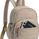 Backpack for Women, Mini Backpack with Quilted Design and Adjustable Straps, Large Capacity Multi Compartment, Lightweight Comfort for Work Travel Outdoor Gym Hiking, Bookbag for Women(camel)