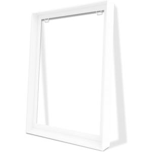 ARTGOW Metal Floating Frame for 32"x48" Canvas Oil Paintings, DIY Canvas Frames with 1.5" Deep, Floater Frame for Canvas Prints Wall Art/Portrait/Landscape Living Room Bedroom Kitchen Decor (White)