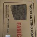 Wooden Butcher Block End Grain Cutting Board - 17x13x1.5 In Reversible Multipurpose Chopping Board with Juice Groove, Cracker Holder & Inner Handles