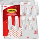 Command 5 lb Large Utility Hooks, 7 Hooks and 12 Strips, Damage-Free Hanging Wall Hook with Adhesive Strips, No Tools Required, Great for Home Kitchen Office Organization | 12-Strips, Organize, Damage-Free