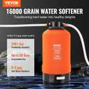 VEVOR RV Water Softener, 16,000 Grain Portable Water Softener, with 3/4" Brass Fittings and 42" Hose, Soften Hard Water Filter System for RVs, Trailers, Boats, Mobile Car Washing, Pressure Washing