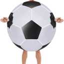 Hollowfly Adult Inflatable Costume 4.9-6.2 ft Halloween Costumes for Men Women Funny Blow up for Sports Party, Soccer Ball