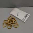 LemonRoad Gold Napkin Rings Set of 12 Wooden Napkin Holders Handmade Dining Buckles Farmhouse Semicircle Serviette Ring Bulk for Table Decoration Everyday Use Banquet Wedding Anniversary Party Decor