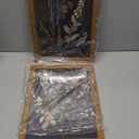 Vintage Floral Wall Art Decor Black Botanical Canvas Art Moody Flower Wall Art Dark Academia Poster Painting Vintage Floral Prints Pictures for Bedroom Living Room 12x16 Inch Wood Framed Set of 2