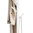 Wooden Coat Rack Freestanding with 8 Hooks,Easy Assembly New Zealand Pine Tree Coat Racks, 3 Adjustable Sizes for Clothes, Hats, Bags, for Entryway, Hallway, Bedroom, Office (White, 1 PC)