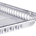 (25 Pack) 1/4 Size Cookie Sheet Baking Cake Pans l 12.8” x 8.9” Disposable Aluminum Foil Trays l Premium Heavy Duty Nonstick Baking Sheets Reusable