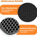 Cat Litter Mat, 24x18 Inches Large Double Layer Honeycomb Cat Litter Trapping Mat, Non Slip Waterproof Urine Proof Cat Litter Box Mat for Floor, Kitty Litter Rug, Cat Supplies, Black