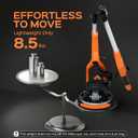 Drywall Sander Tool, KUPERIA 8.5 Amp Popcorn Ceiling Removal Tool with 7 Variable Speed 800-1800RPM,Electric Drywall Sander with Extendable Handle,LED Light,6 Basic Sand Paper& 6 Grid Sandpaper,Orange